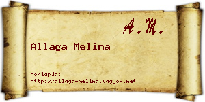 Allaga Melina névjegykártya